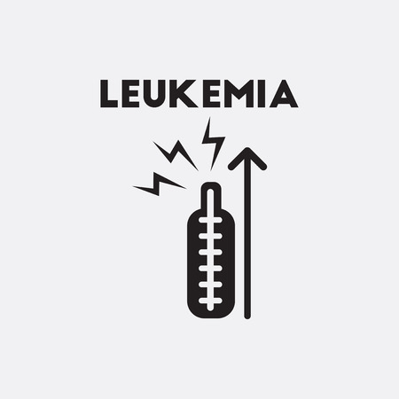 Sign of illness fever. symptoms of leukemia on bodies. thermometer and arrowのイラスト素材