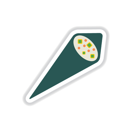Sesame Tofu Nori Wraps stickerのイラスト素材