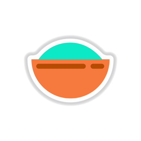 Oriental Fried rice stickerのイラスト素材