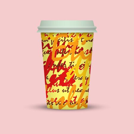 Creative Coffee cup vector illustration. Modern Stylish Paper coffee cupのイラスト素材