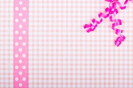 a pink greeting card with bavarian designの写真素材