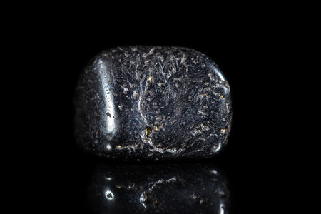 black Shungite mineral, black and reflections, biofield and energy for cell phonesの写真素材