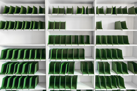 empty shelves, concept moving of an surgeryの写真素材