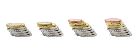 Gesetzlicher Mindestlohn, Staffelung mit ErhÃ¶hung 2021 bis 2022, Deutschland Stundenlohn und Grundlohn, Banner isoliert vor weiÃの写真素材