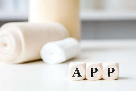 Concept medical app in a medical practice or hospitalの写真素材