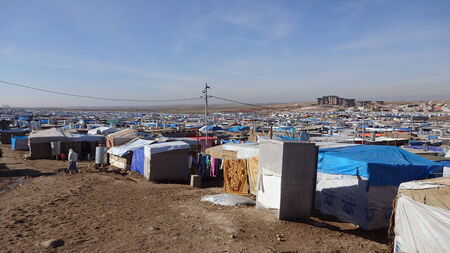 Tents in Domeez camp, near Dohuk   Duhok, Kurdistan, Iraqのeditorial素材