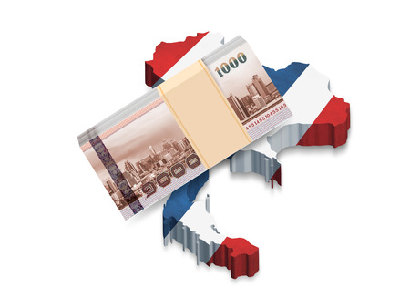 thailand flag map money bangkok graphic 3Dの写真素材