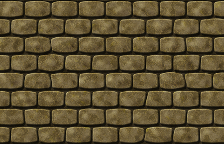 Illustration of old stone wallの写真素材