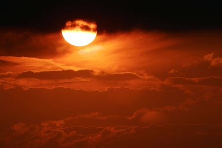 sunset sky clouds nature