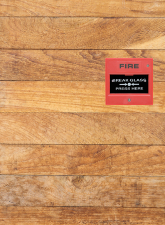 fire alarm switch on the wall