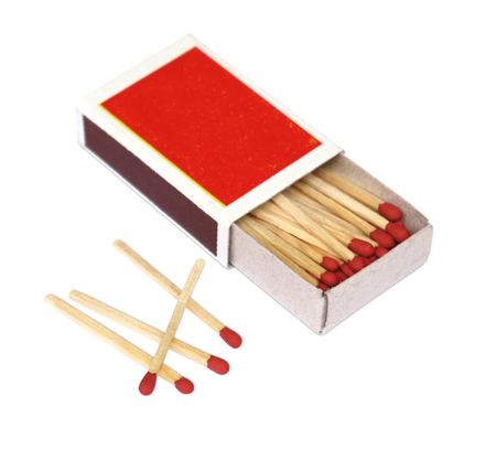 Matches on a white background.の写真素材