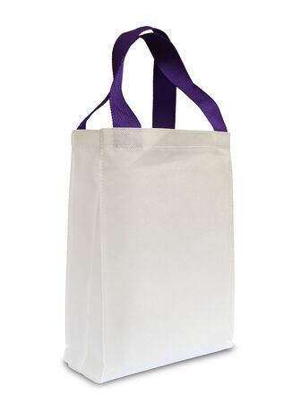 fabric bag isolated on white backgroundの写真素材