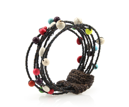 fashion bracelet isolated on white background.の写真素材