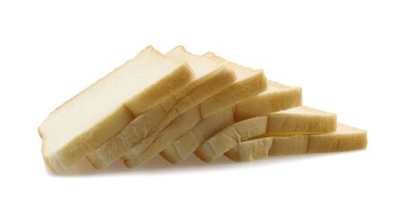 Sliced breads isolated on white background.