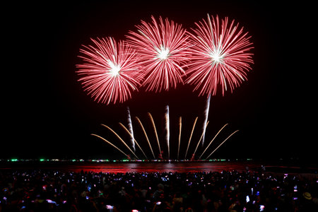 Pattaya International Fireworks Festival, Chonburi province, Thailand, November 27, 2021のeditorial素材