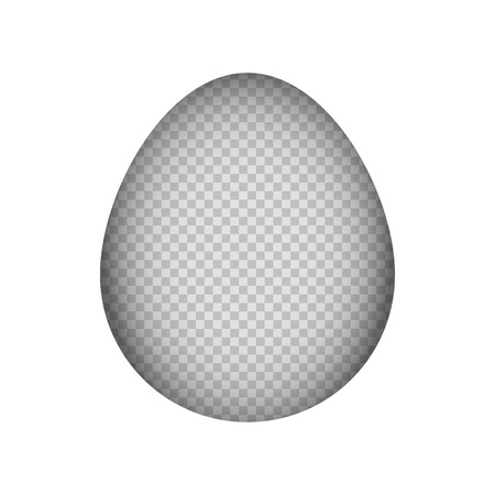 paper cut mock up easter egg white backgroundのイラスト素材