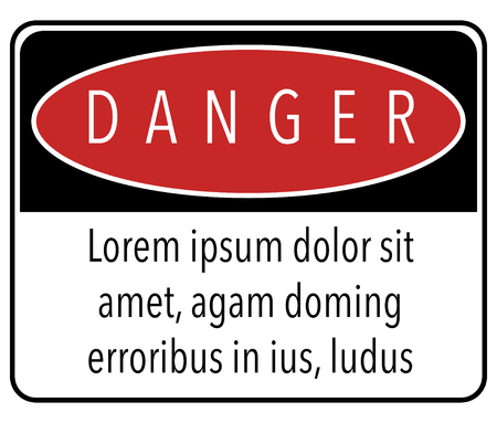 danger keep away sign black red white backgroundのイラスト素材