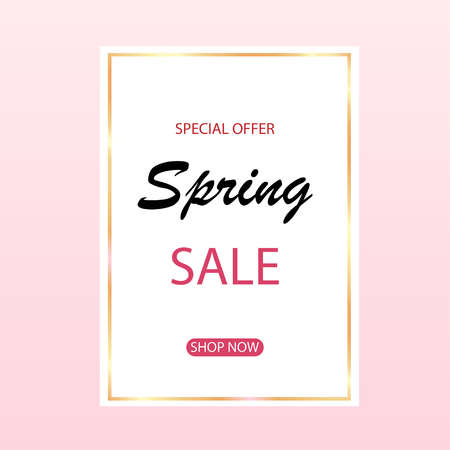 Spring sale special offer shop now with backgroundのイラスト素材