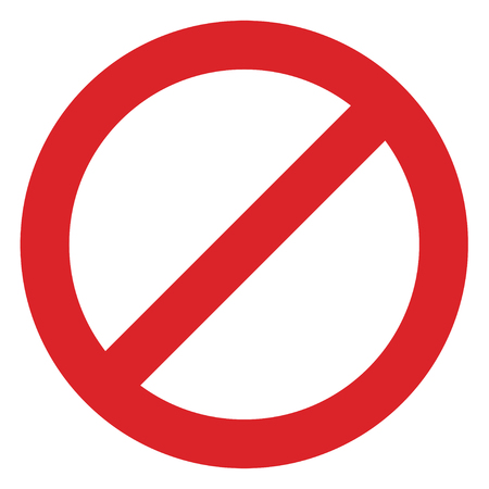 restriction sign red and white forbiding any thingのイラスト素材