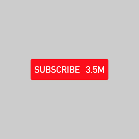 suscribe button white on red in social media