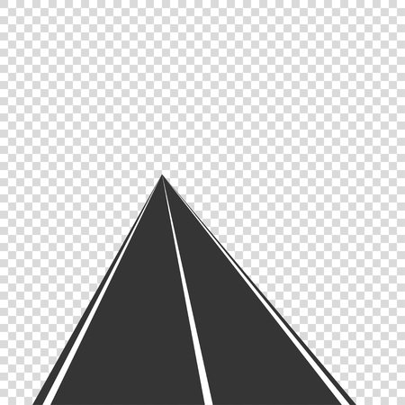 road vector icon leading behind the horisont greyのイラスト素材