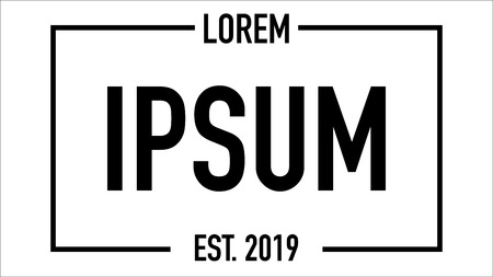 lorem ipsum established date on white background vectorのイラスト素材