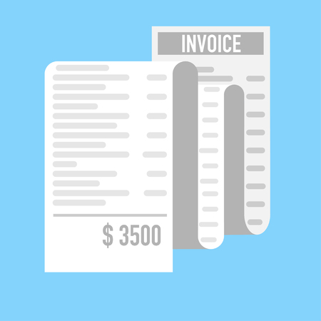 very long invoice receipt to present costly buyingのイラスト素材