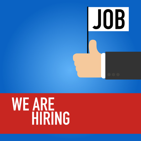 we are hiring poster for people recruitment vectorのイラスト素材