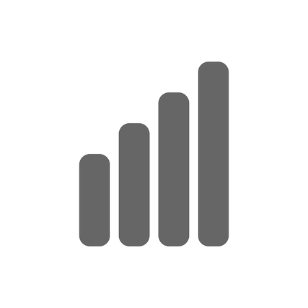 four bars for displaying phone network signal vectorのイラスト素材