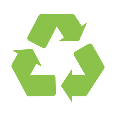 sign recycle icon green on white backgroundのイラスト素材