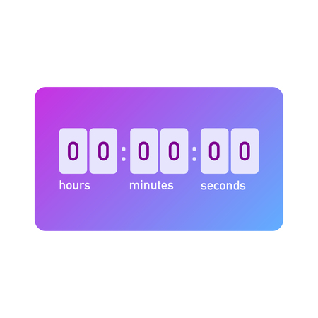 fancy count down timer with  gradient vectorのイラスト素材