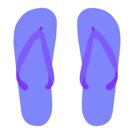 isolated flip flops on the white background vectorのイラスト素材