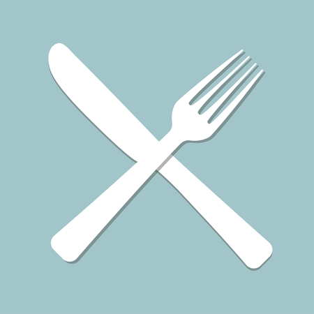 concept design for cafe with fork and spoonのイラスト素材