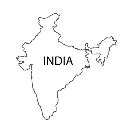 india map correct size white background vector illustrationのイラスト素材