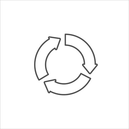 recycle black icon on white background vector illustrationのイラスト素材