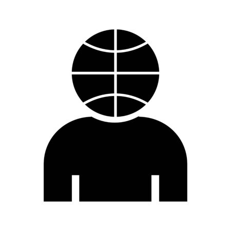 basket ball minded icon white background vector illustrationのイラスト素材