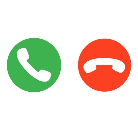 phone call buttons accept and reject vector illustrationのイラスト素材