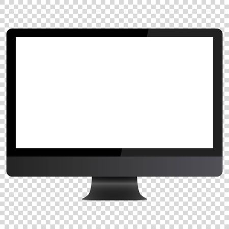 Modern 3d icon with black computer white background.のイラスト素材