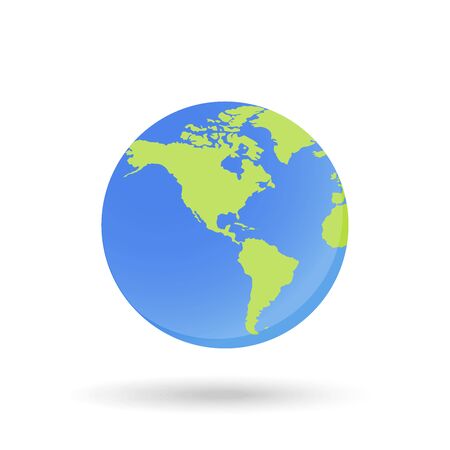 World map globe map silhouette vector. Isolated illustration.のイラスト素材