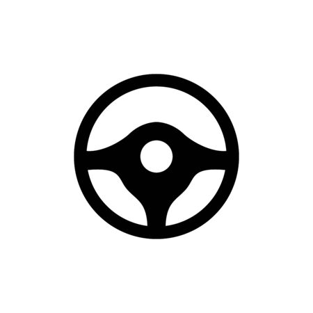 Car driver steering wheel symbol. Simple vector illustration.のイラスト素材