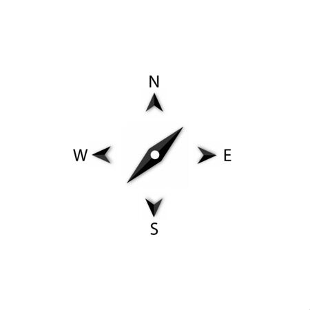 compass icon main directions vector illustration white backgroundのイラスト素材
