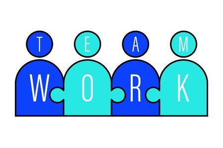 team work icon isolated vector illustration white backgroundのイラスト素材