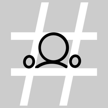 hashtag prison concept social media addiction vector illustrationのイラスト素材