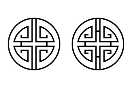 oriental element decor on white background vector illustrationのイラスト素材