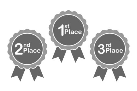 winner tag trophy award white background vector illustrationのイラスト素材