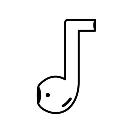 air pods music note concept isolated vector illustrationのイラスト素材