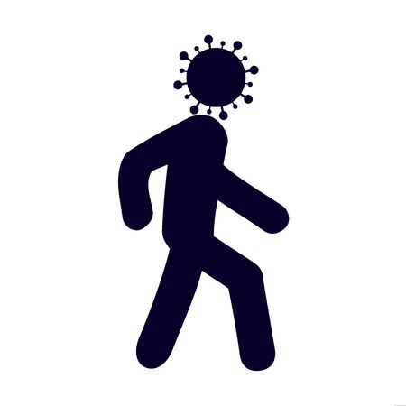 coronovirus bacteria icon symbol isolated white background vectorのイラスト素材