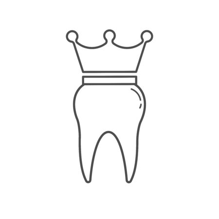tooth icon dent smile crown   vector illustrationのイラスト素材