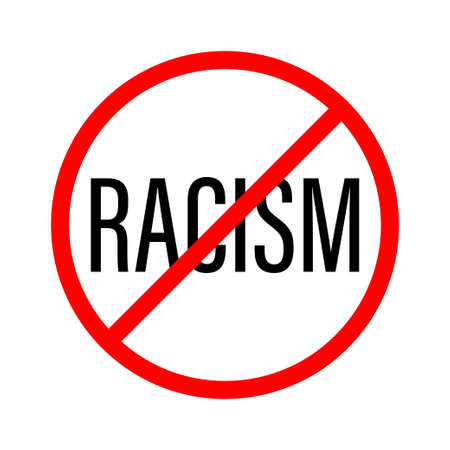 anti racism vector banner. black lives matter. stop racist. racial diversity race concept. together against racial discrimination, inequality.のイラスト素材