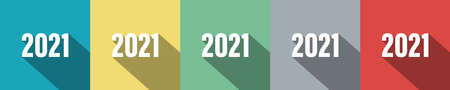2021 new year vector background. happy celebration color date banner season illustration. creative...